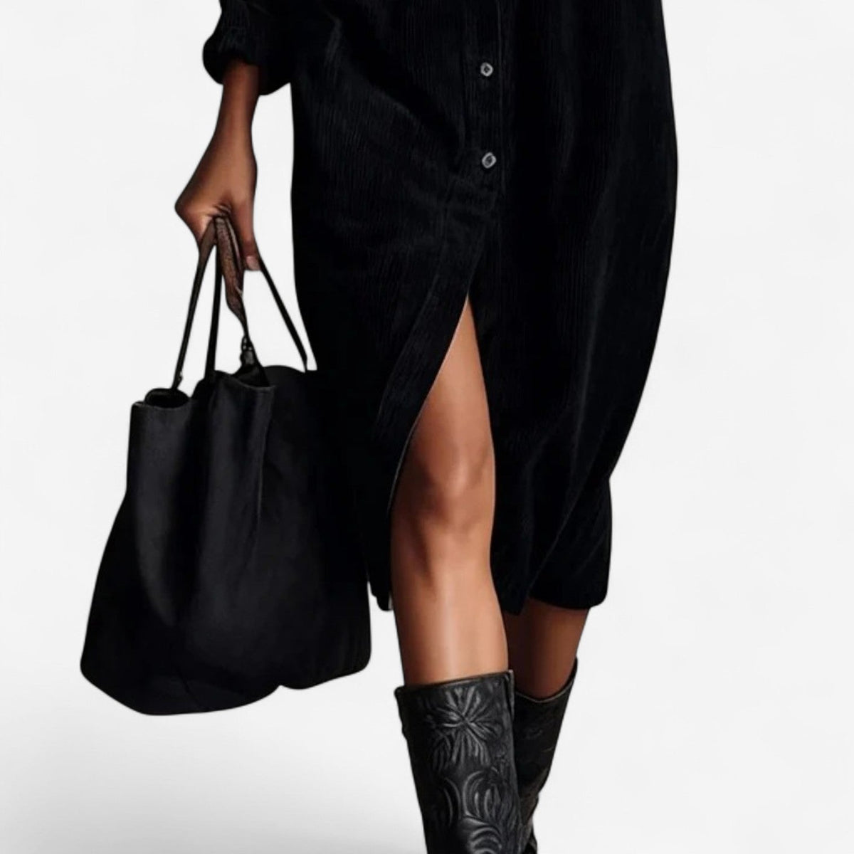 Anastacia | Vestido midi de terciopelo