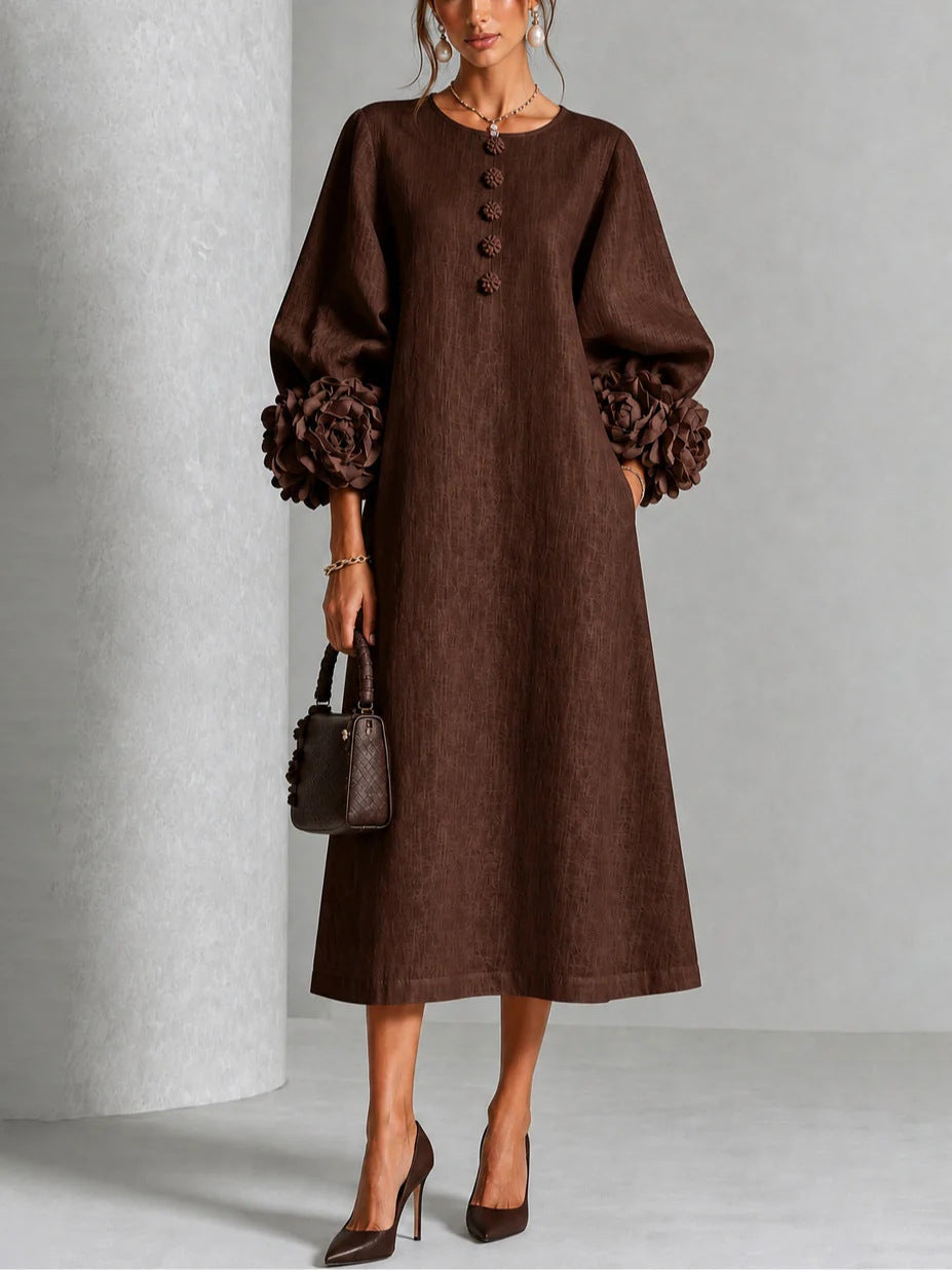 Luana | Vestido midi abotonado