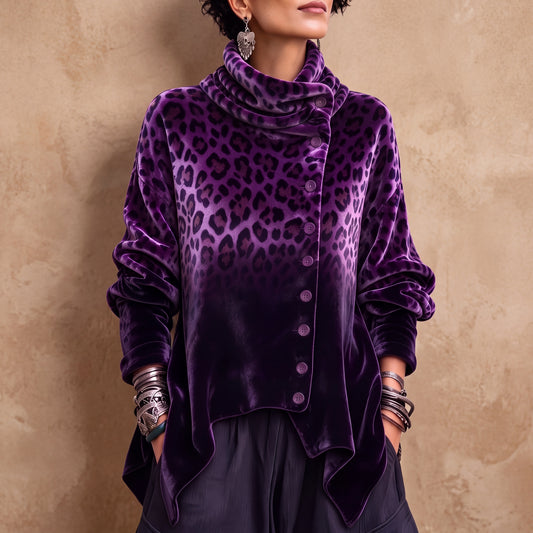 Aurelia / Top de terciopelo de leopardo