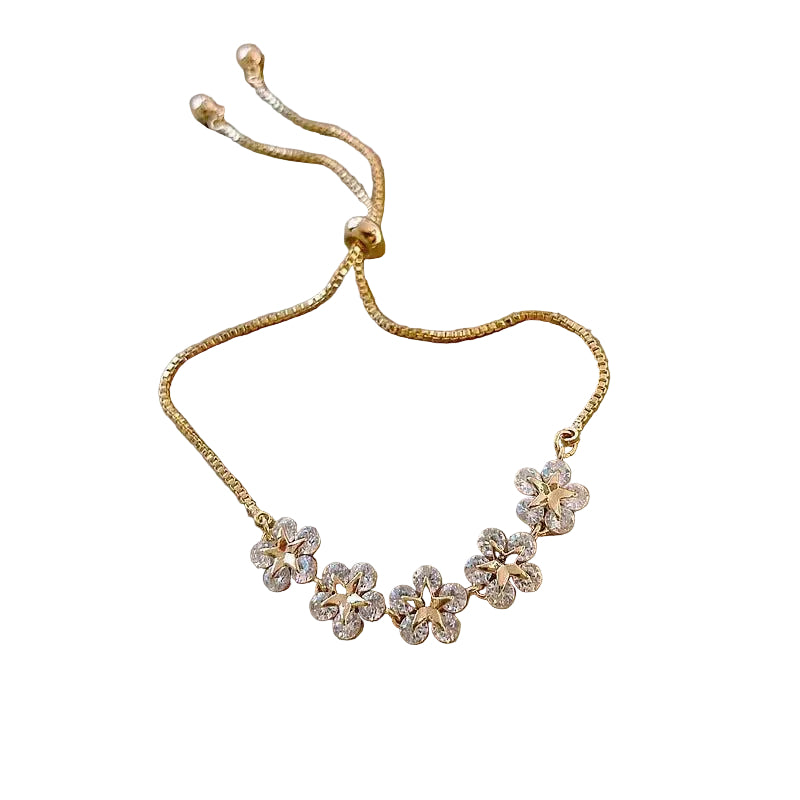 Pulsera Margarita de Cristal en Oro