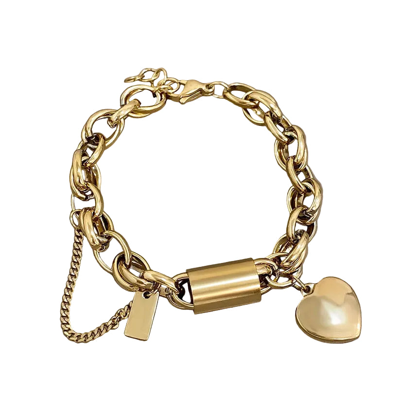 Pulsera gruesa de oro
