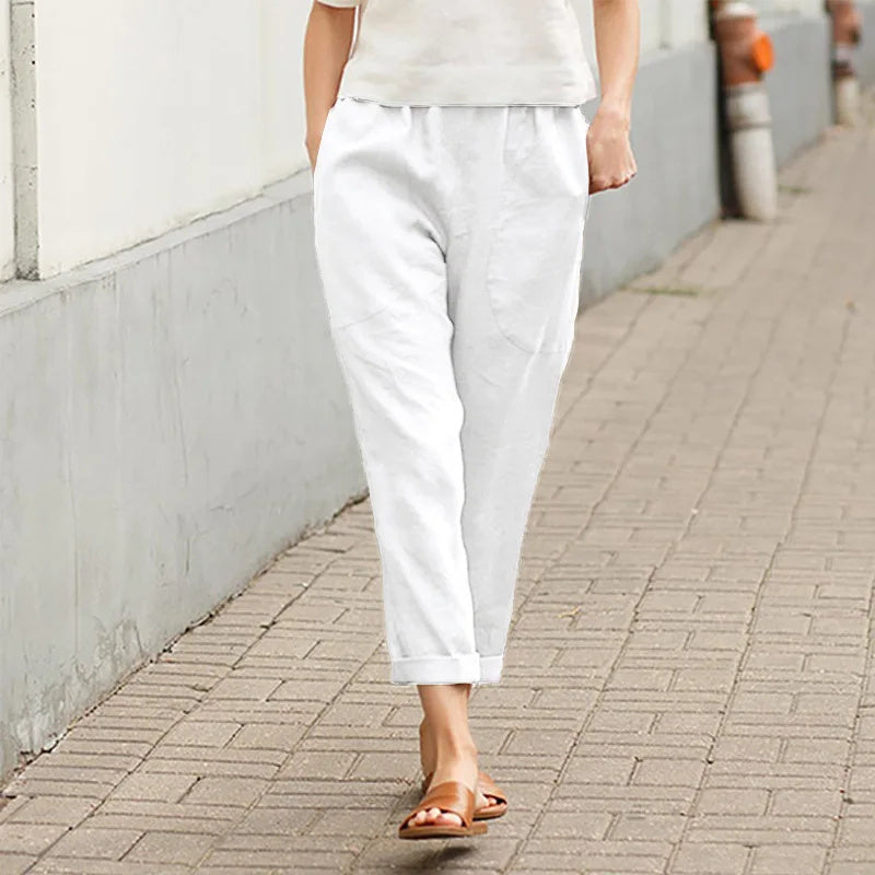 Kriza - Pantalones palazzo de pierna ancha con prácticos bolsillos