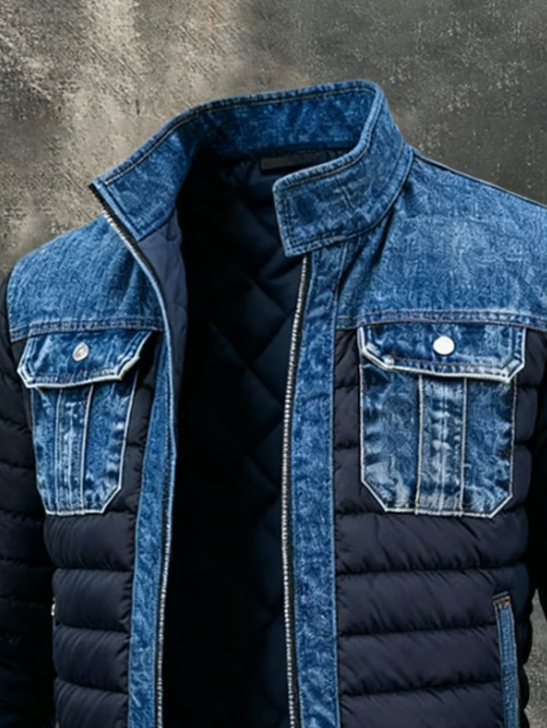 Valentín | Chaqueta híbrida de denim acolchado