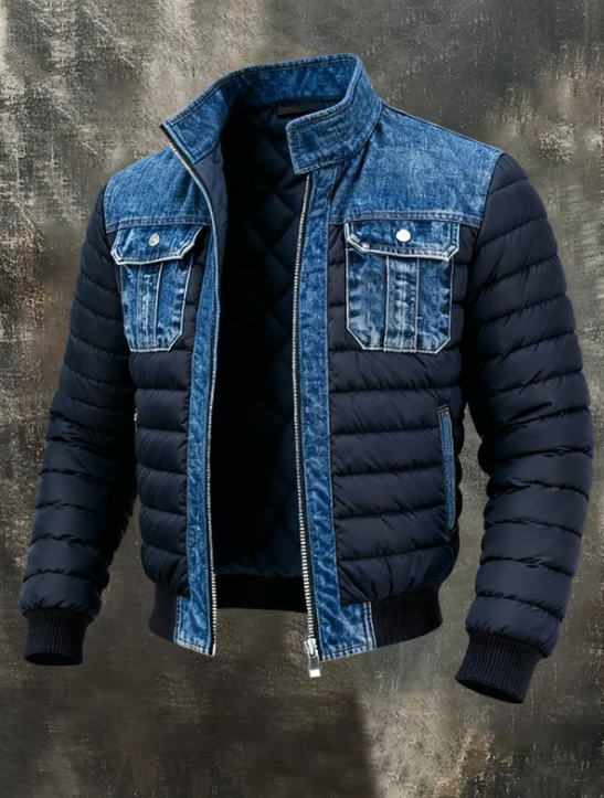 Valentín | Chaqueta híbrida de denim acolchado