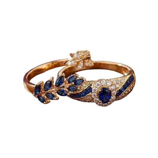 Conjunto de Anillos Oro Avelisse Moraziel