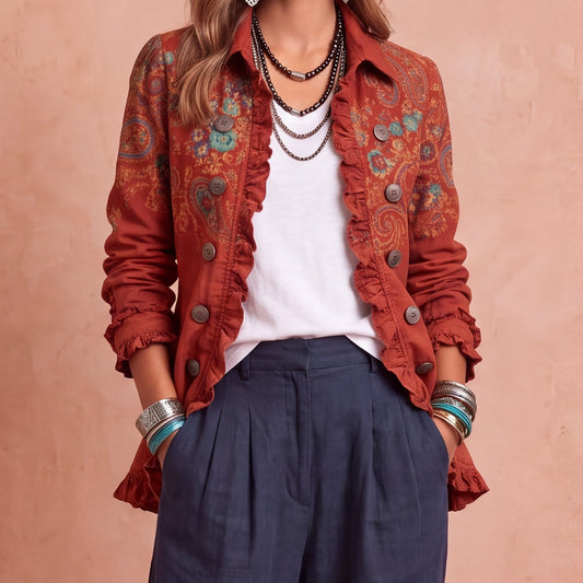 Soledad | Chaqueta bohemia con volantes