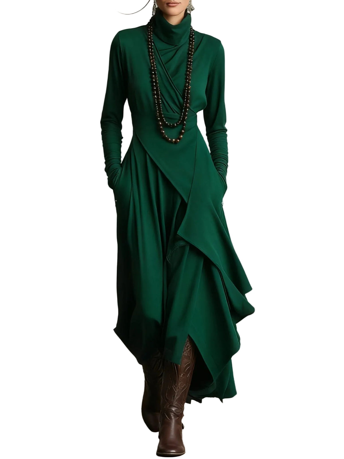 Sorellia – Vestido Maxi Plisado