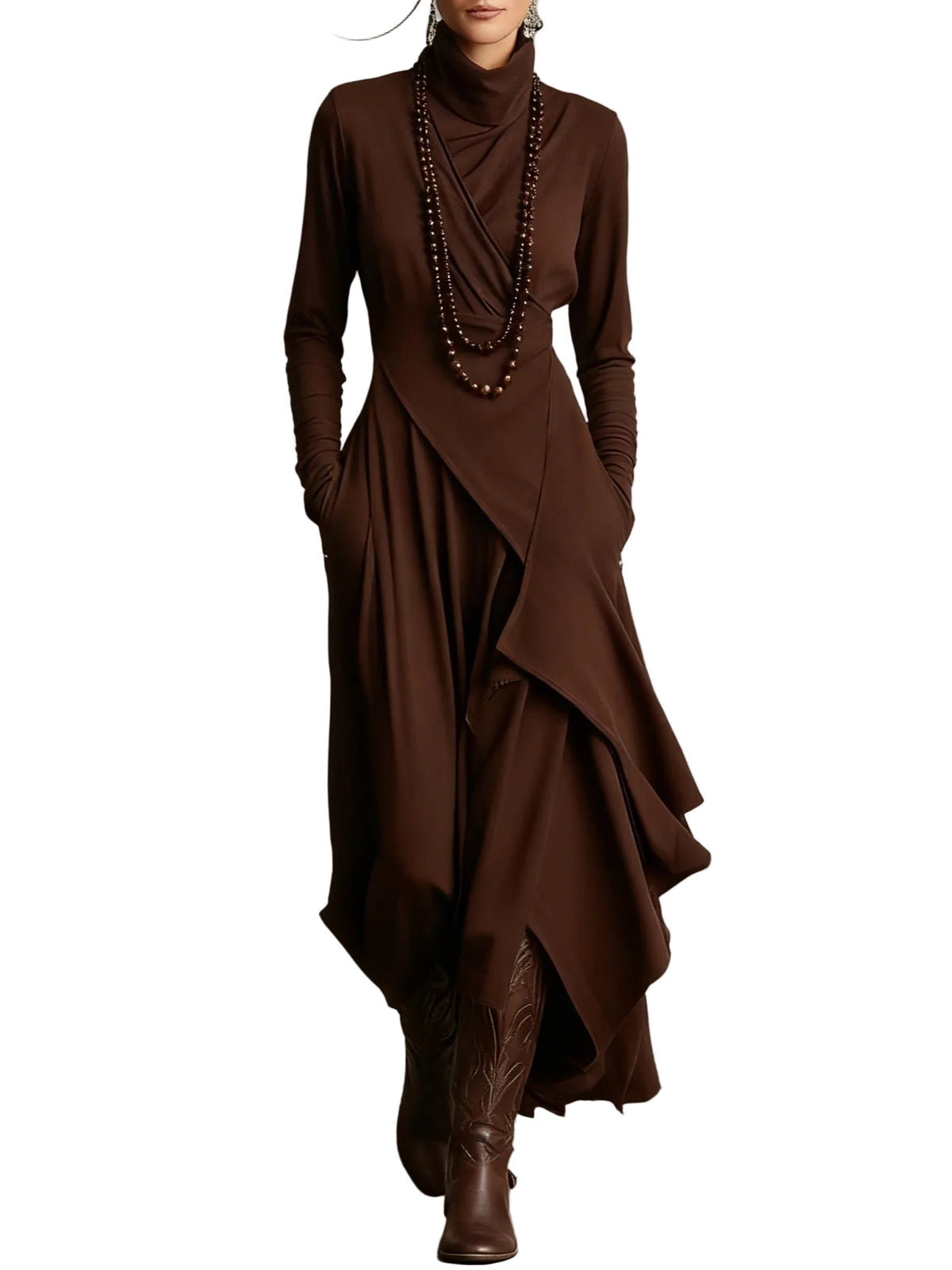 Sorellia – Vestido Maxi Plisado