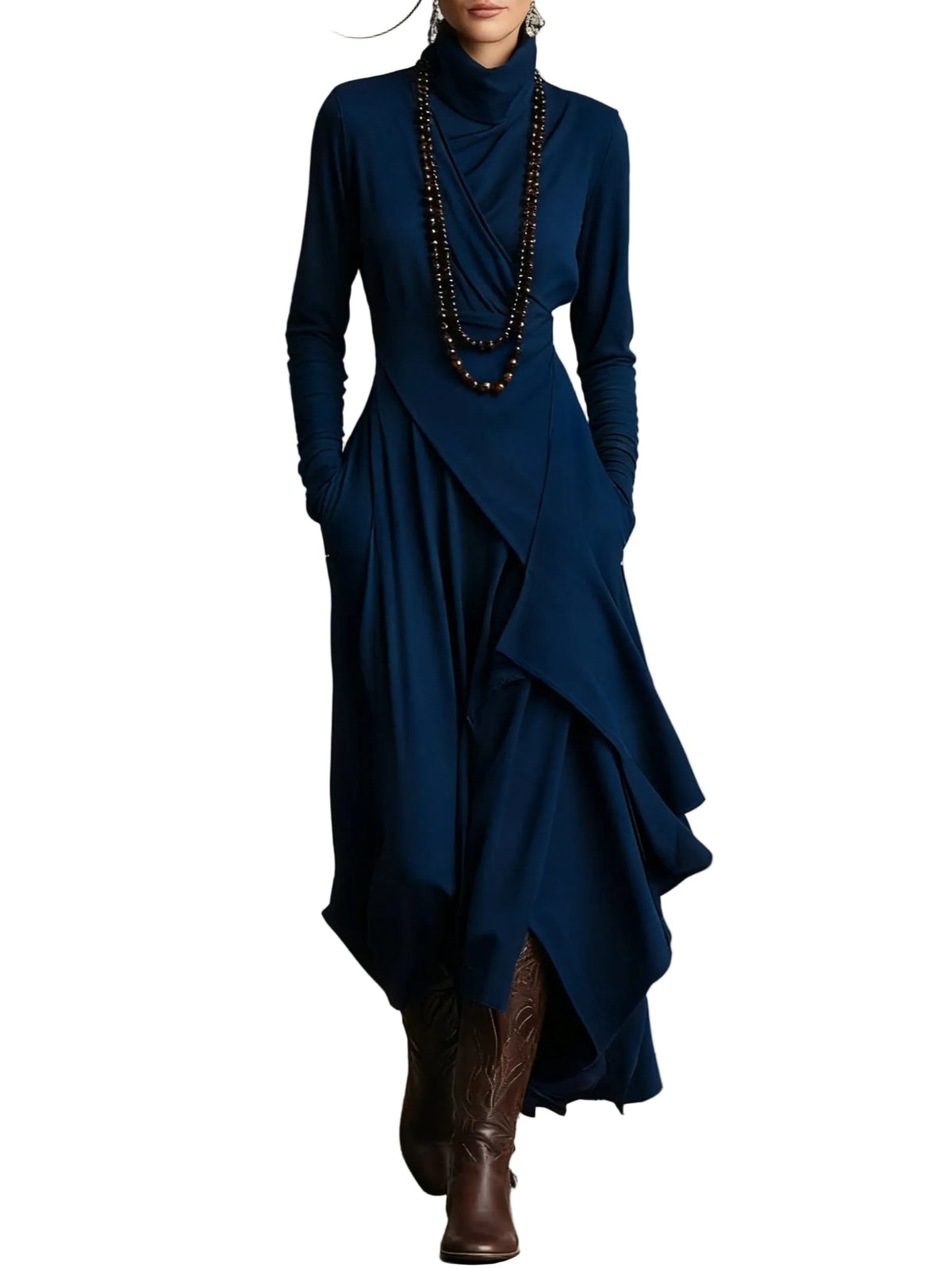 Sorellia – Vestido Maxi Plisado