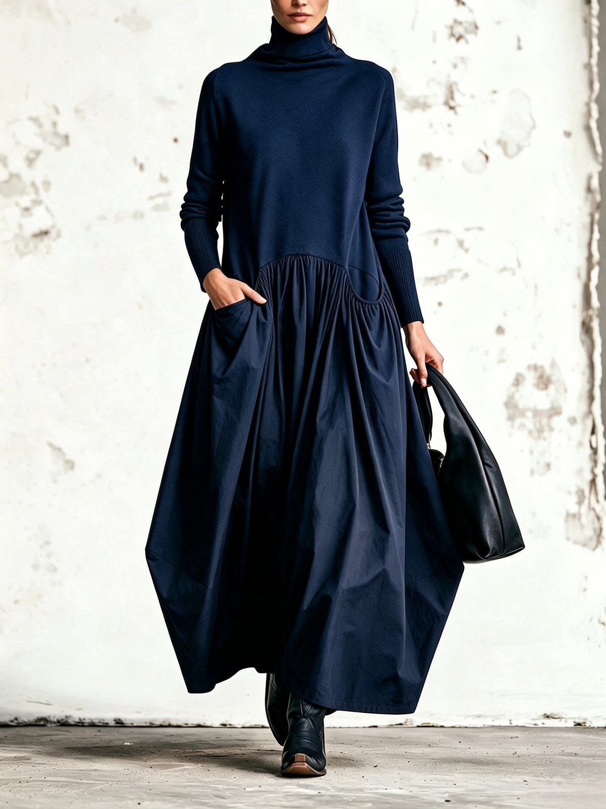 Pilar | Vestido maxi de cuello alto