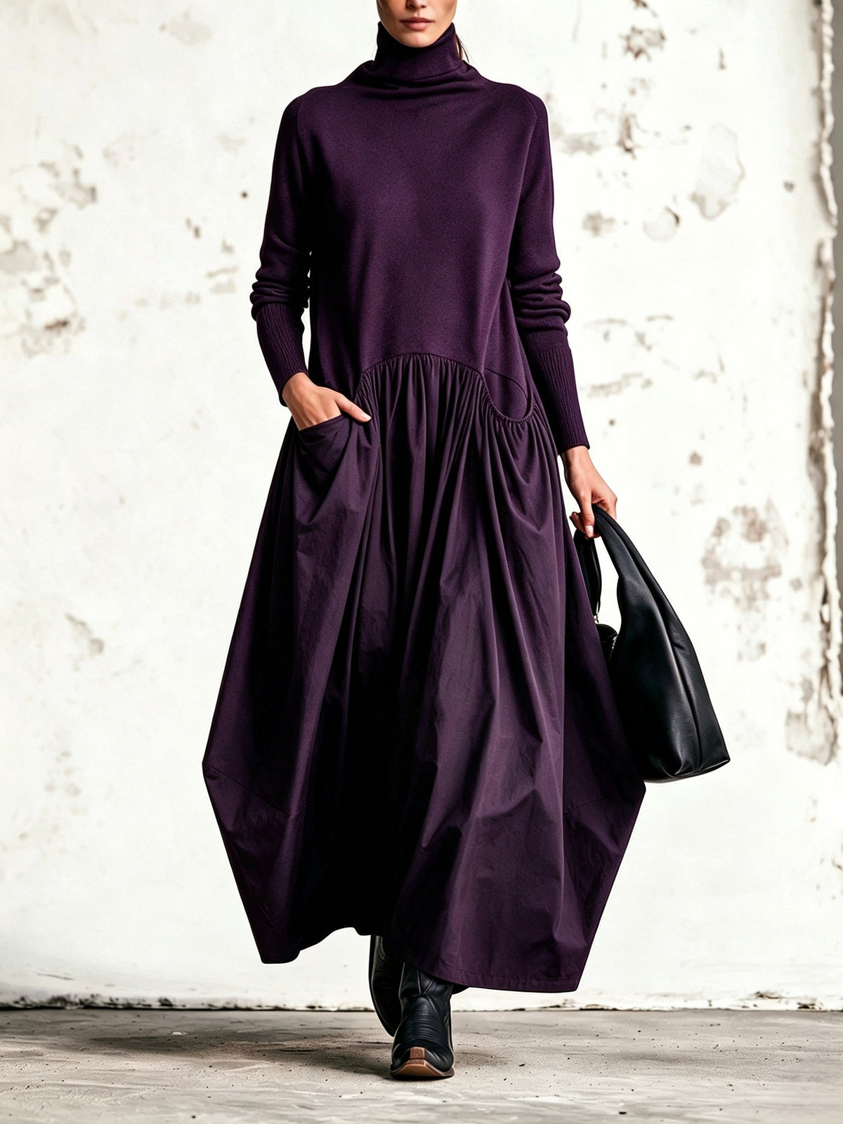 Pilar | Vestido maxi de cuello alto