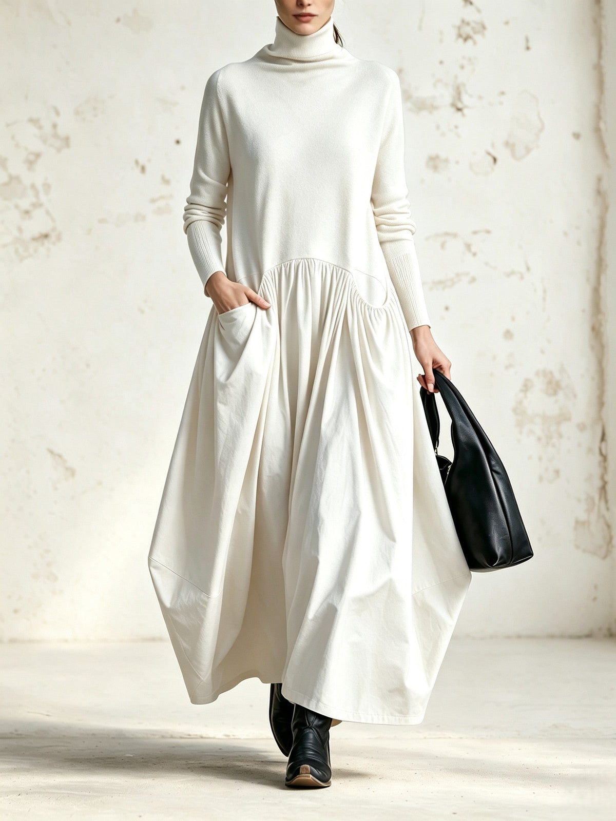 Pilar | Vestido maxi de cuello alto