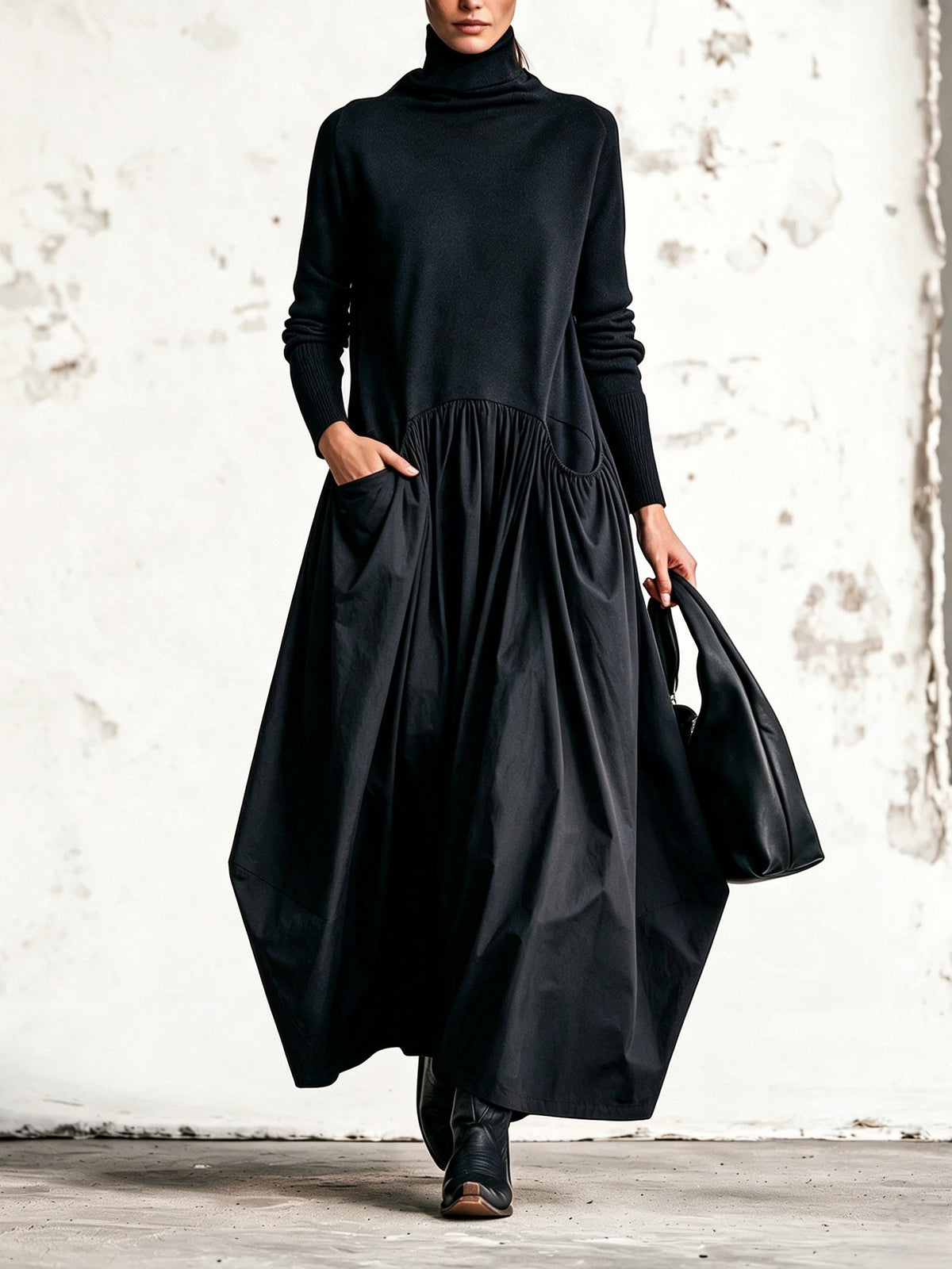 Pilar | Vestido maxi de cuello alto