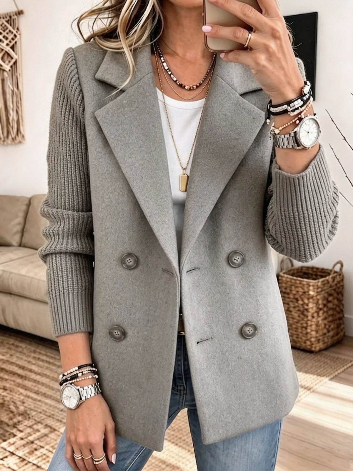 Carla | Blazer con mangas de punto