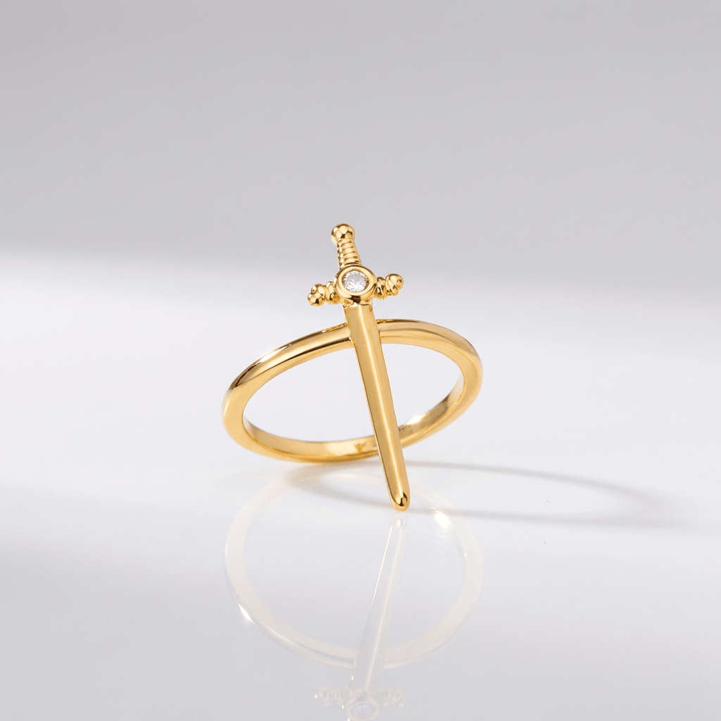 Anillo Espada y Cruz de Plata