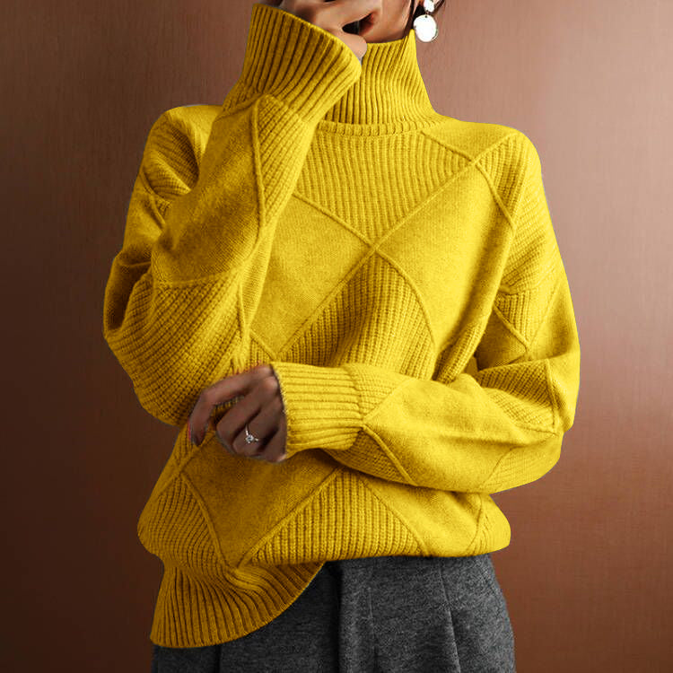 Eugenia | Jersey holgado de rombos invernal