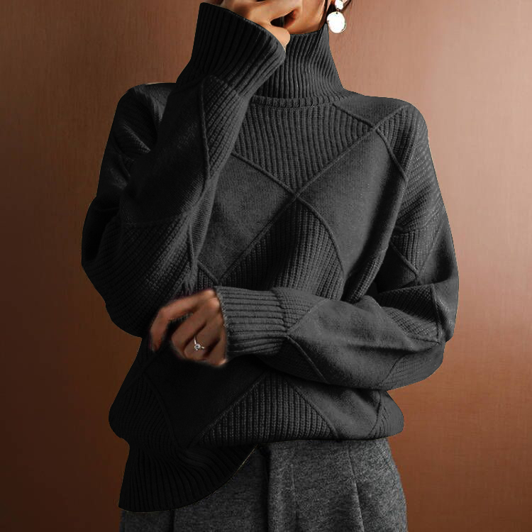 Eugenia | Jersey holgado de rombos invernal