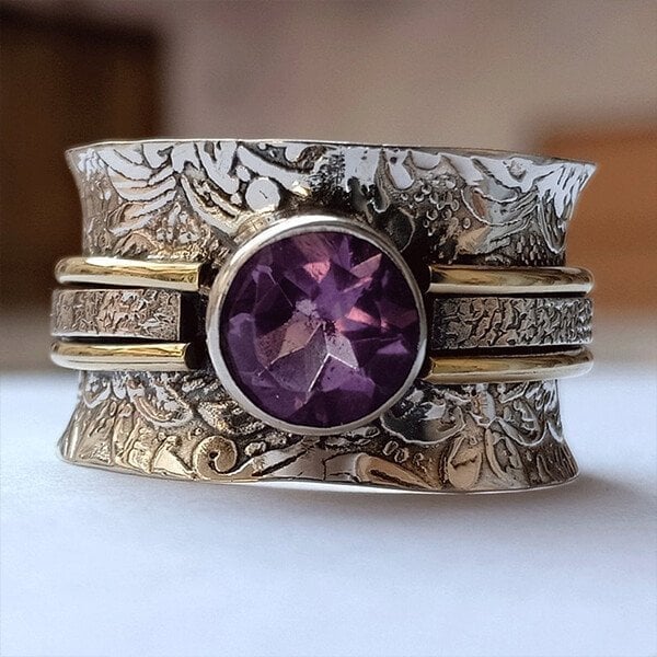 Anillo de meditación de cristal de Bohemia