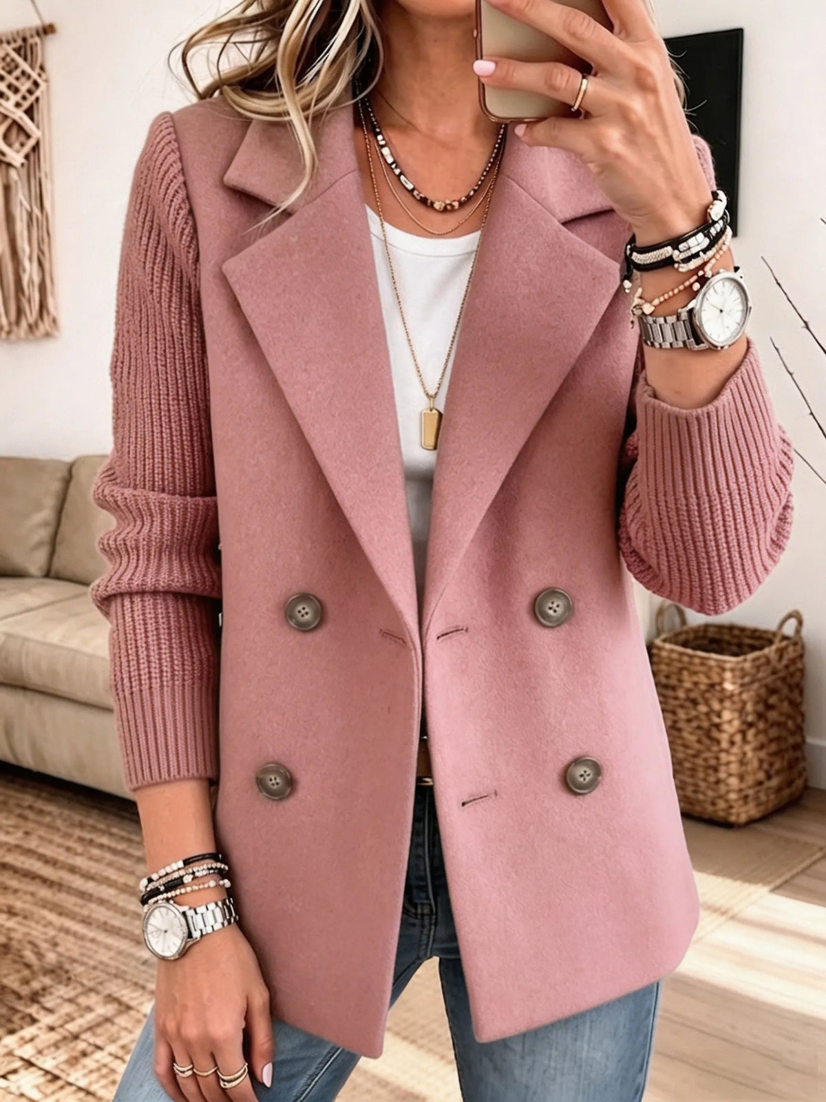 Carla | Blazer con mangas de punto