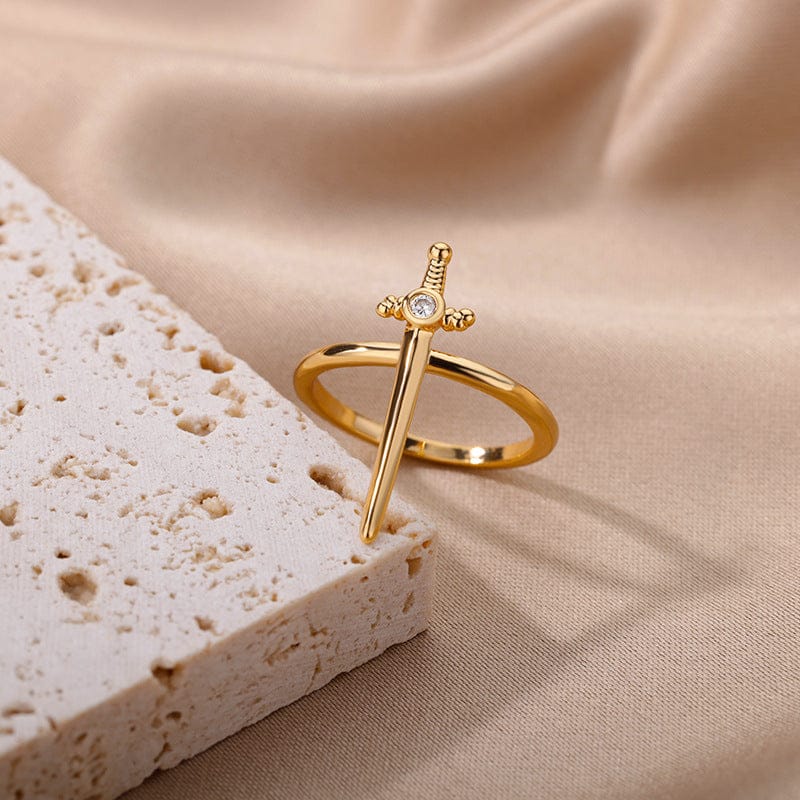 Anillo Espada y Cruz de Plata