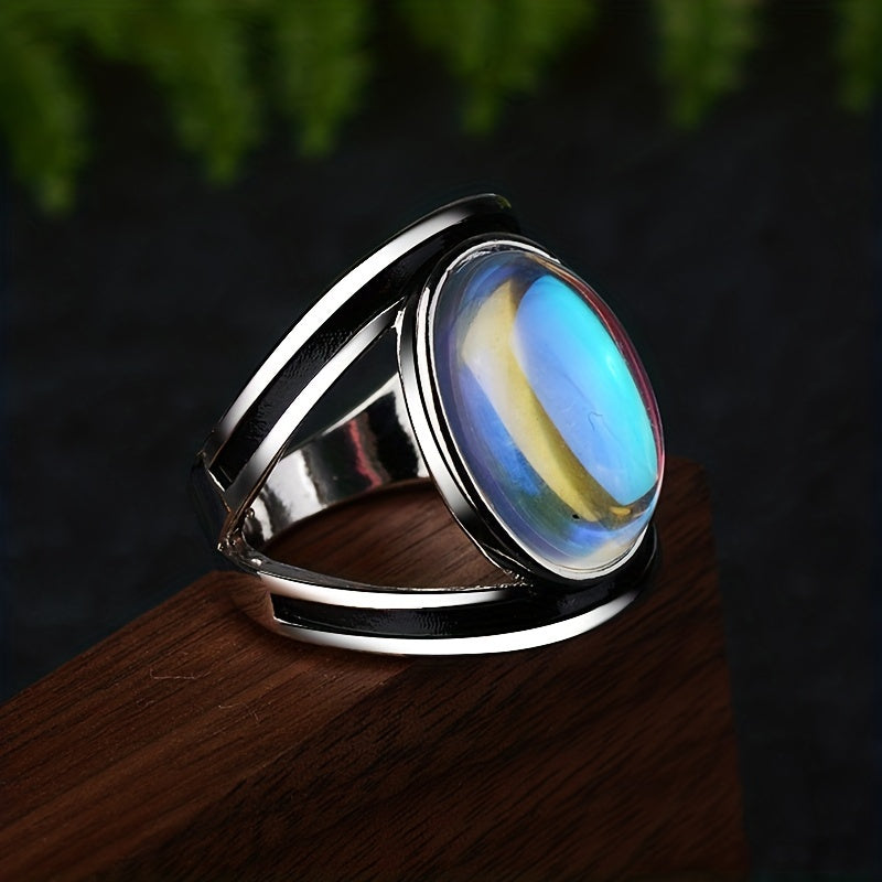 Anillo mágico con piedra lunar