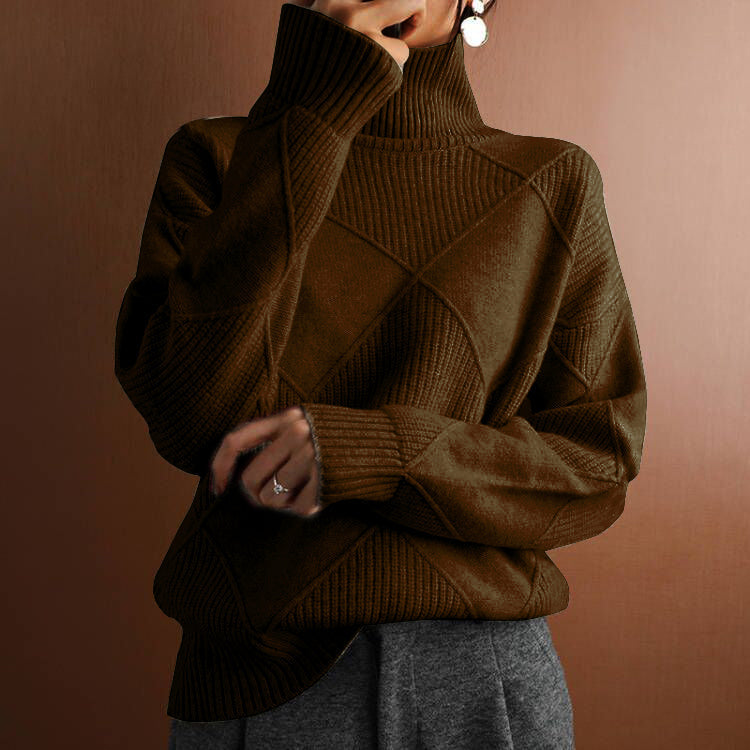 Eugenia | Jersey holgado de rombos invernal