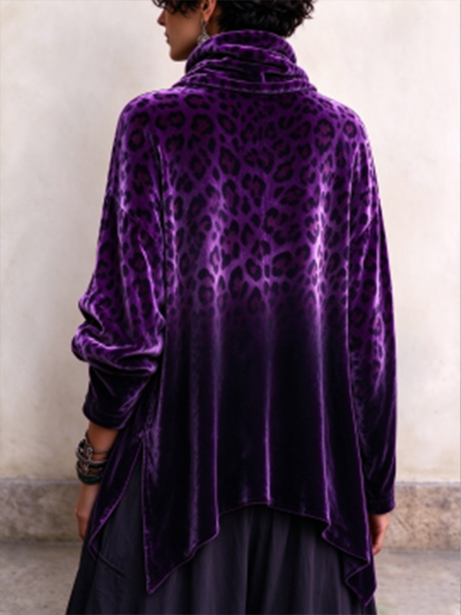 Aurelia / Top de terciopelo de leopardo