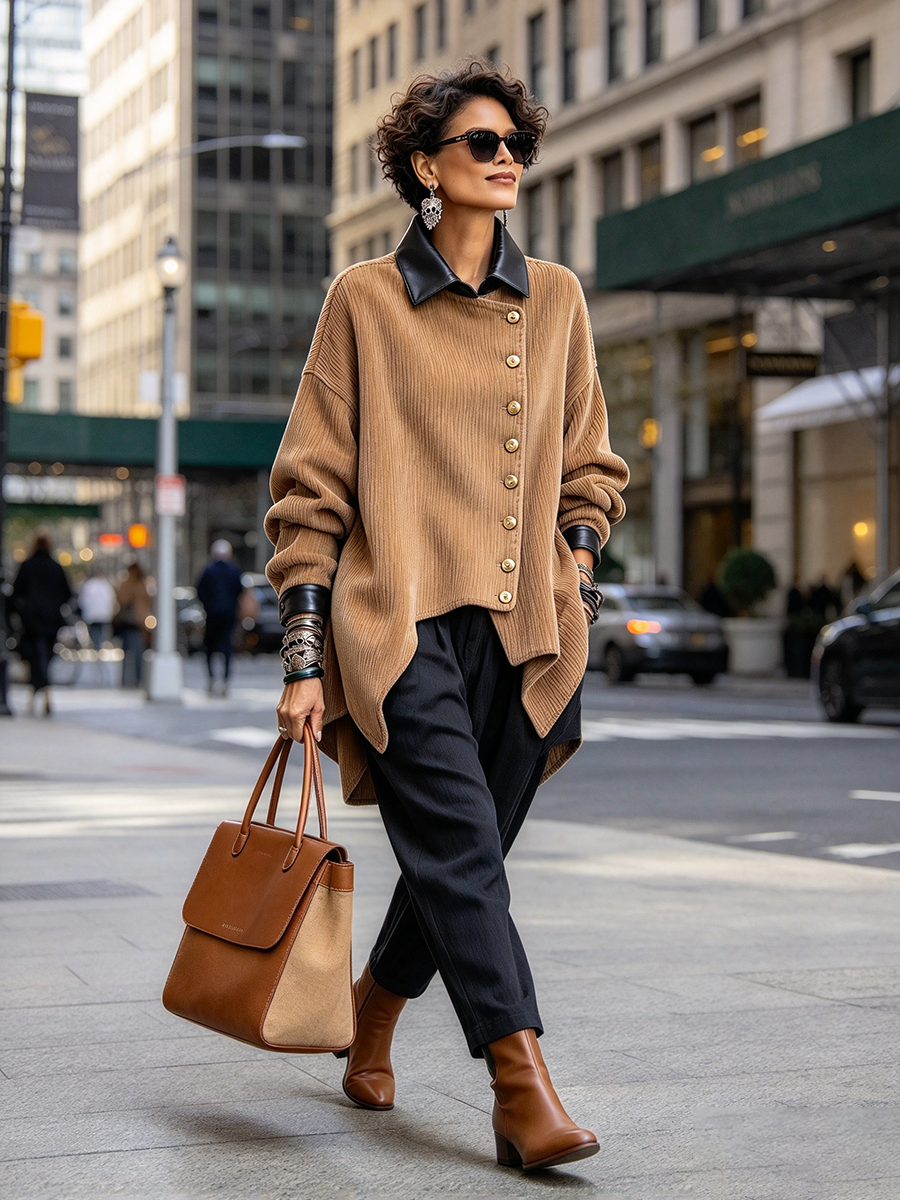 Mireia | Chaqueta de pana y polipiel