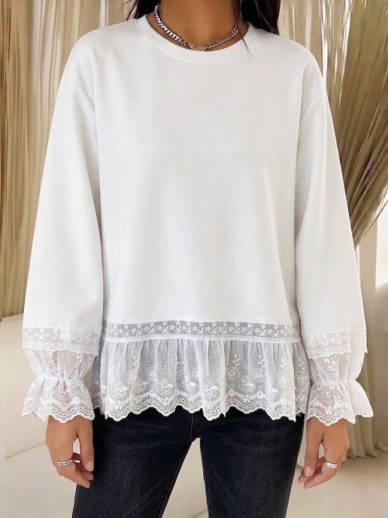 Milagros | Sudadera holgada con encaje