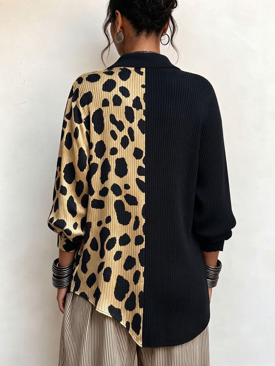 Carlota / Jersey asimétrico de leopardo