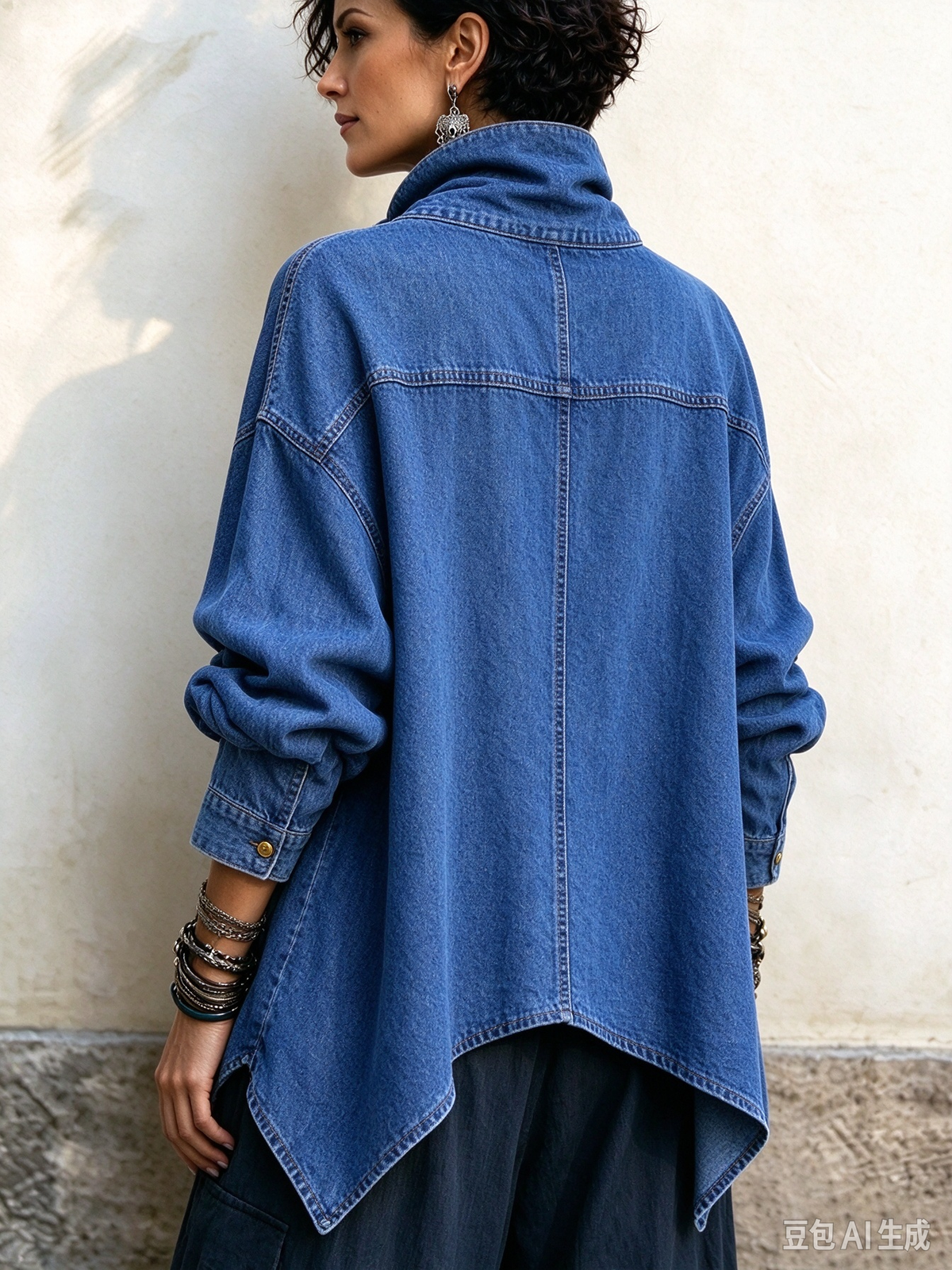 Noemí | Chaqueta vaquera con botones asimétricos