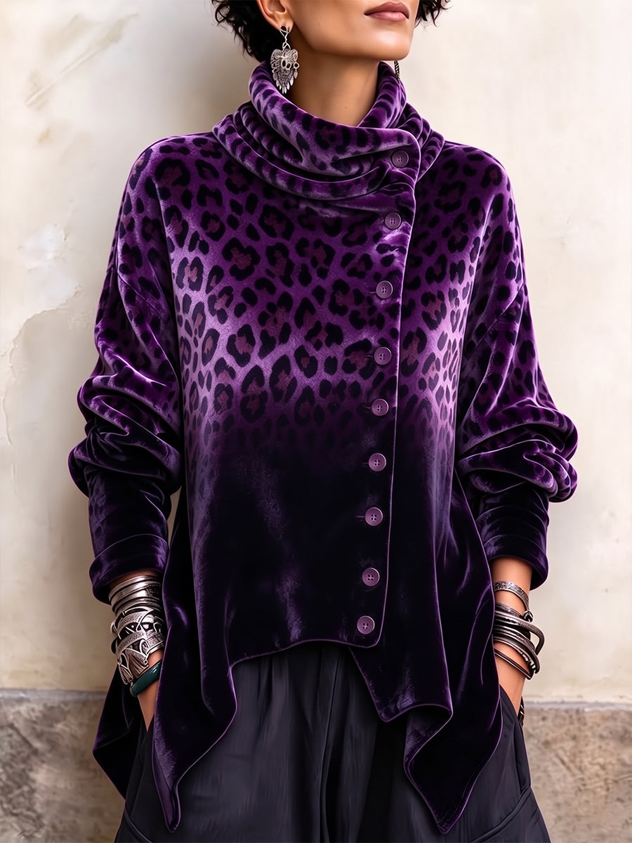 Aurelia / Top de terciopelo de leopardo