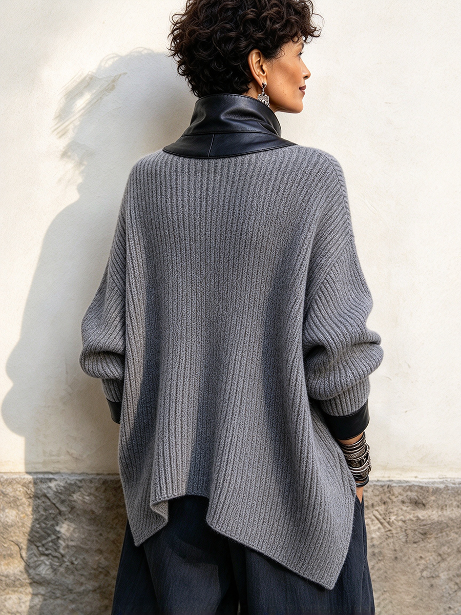 Itziar | Chaqueta de punto con polipiel