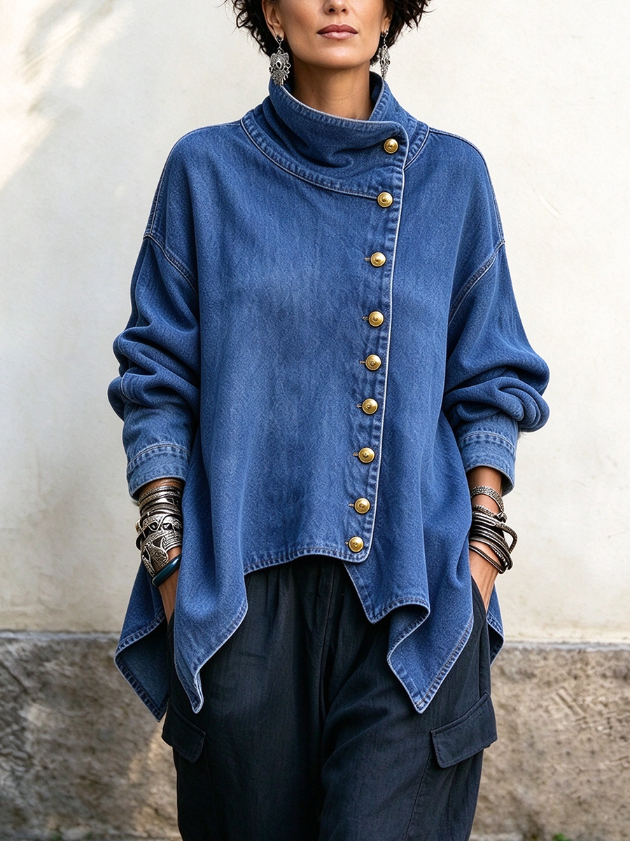 Noemí | Chaqueta vaquera con botones asimétricos