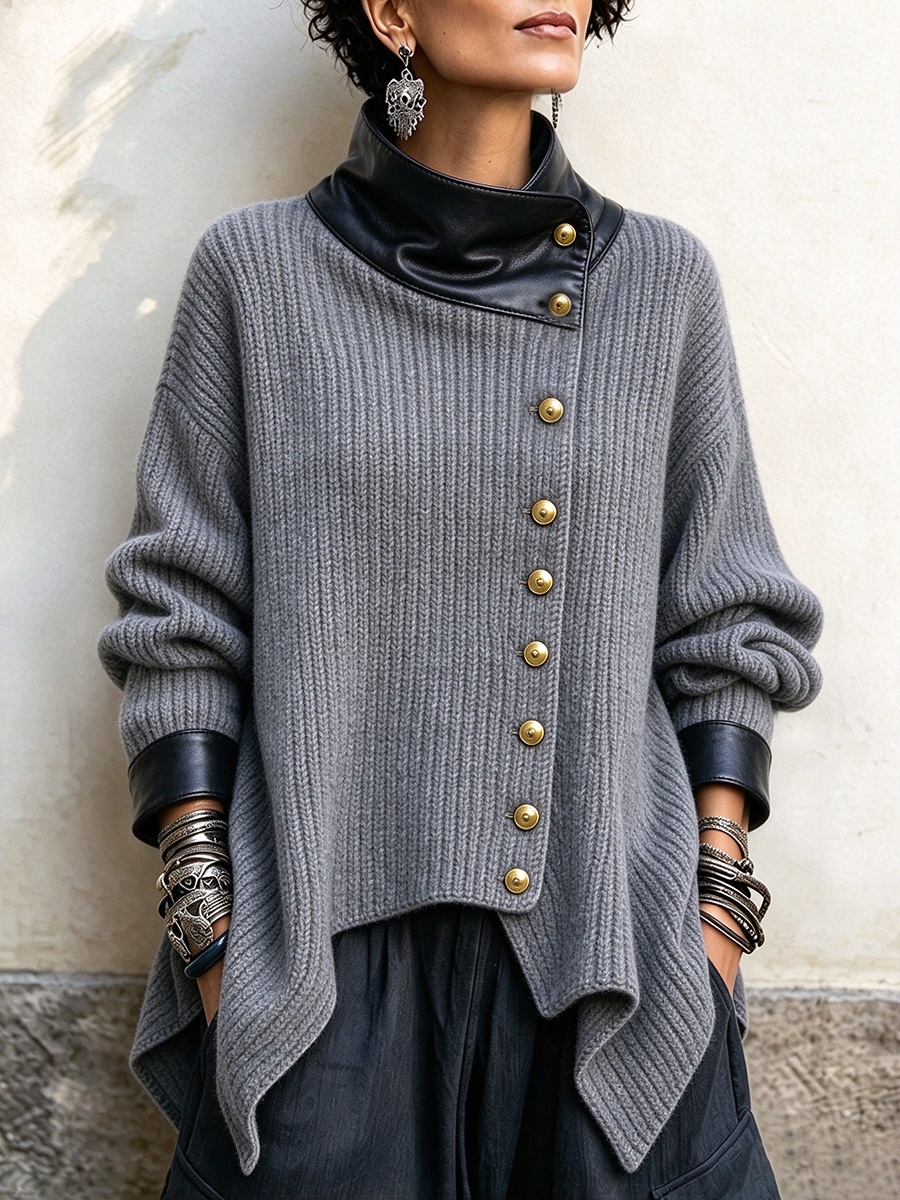 Itziar | Chaqueta de punto con polipiel