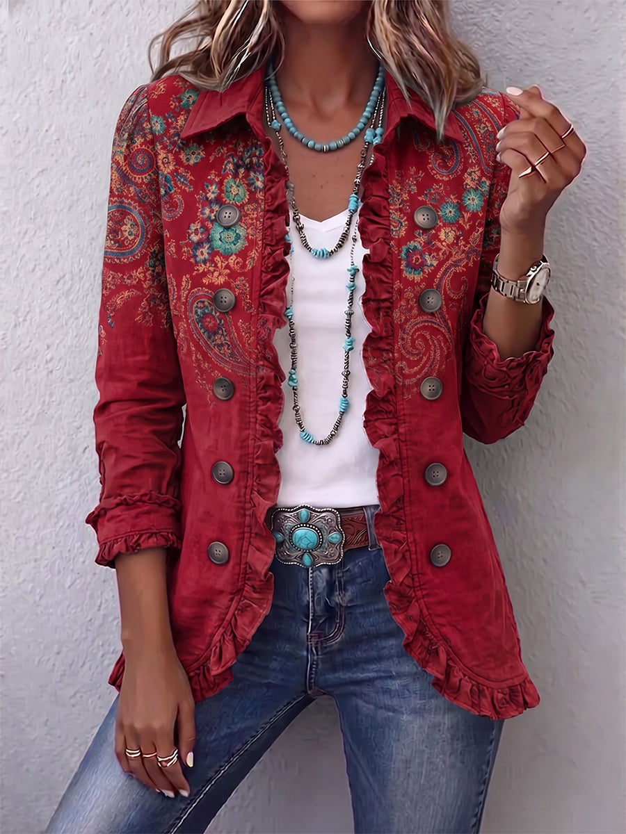Soledad | Chaqueta bohemia con volantes