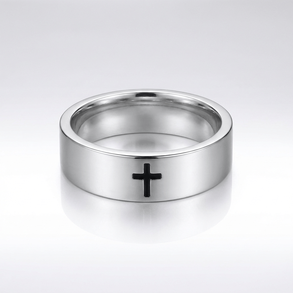 Anillo Cruz Unisex de Plata