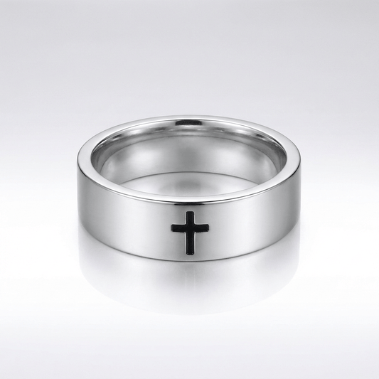 Anillo Cruz Unisex de Plata